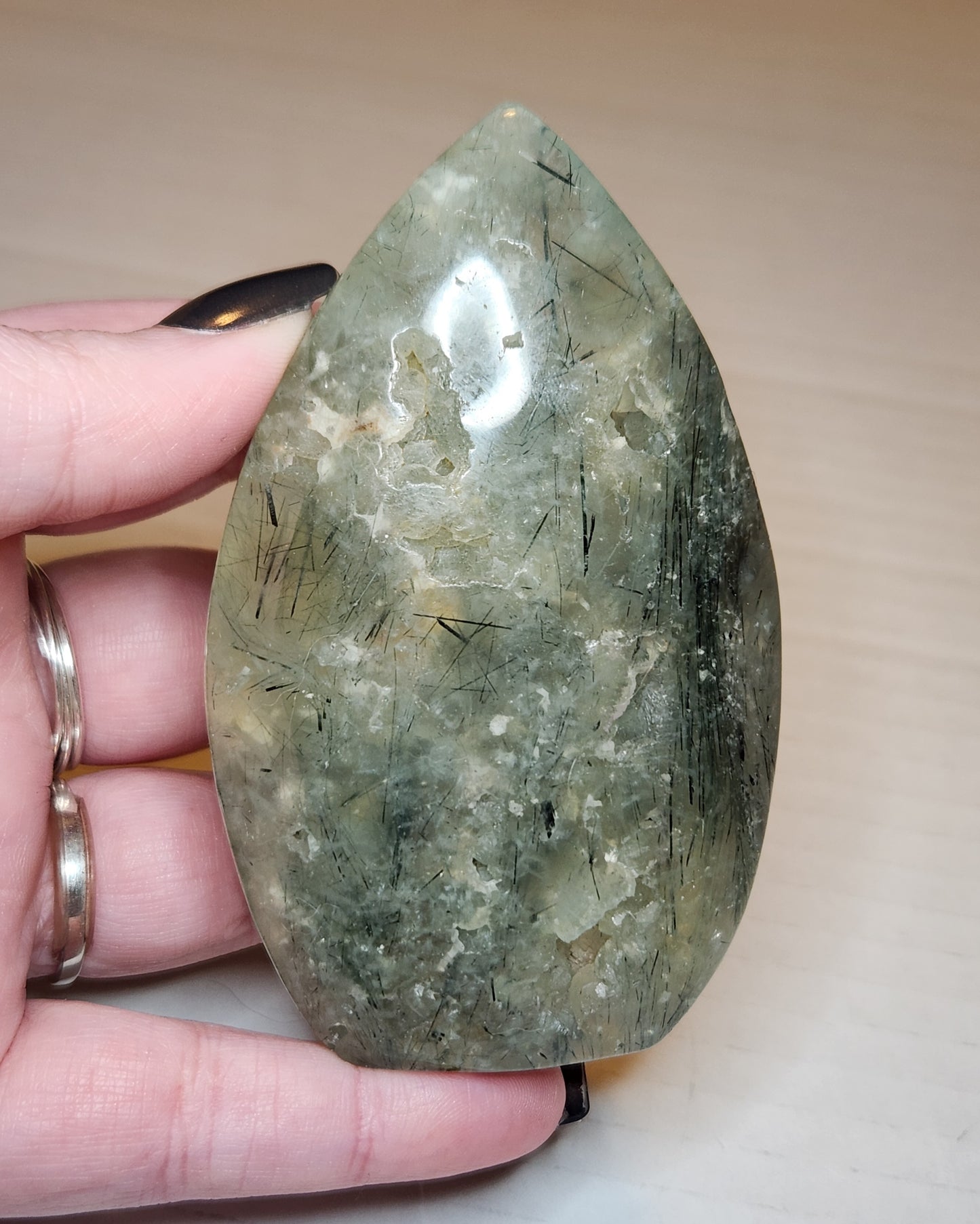 Prehnite Tear Drop Flame