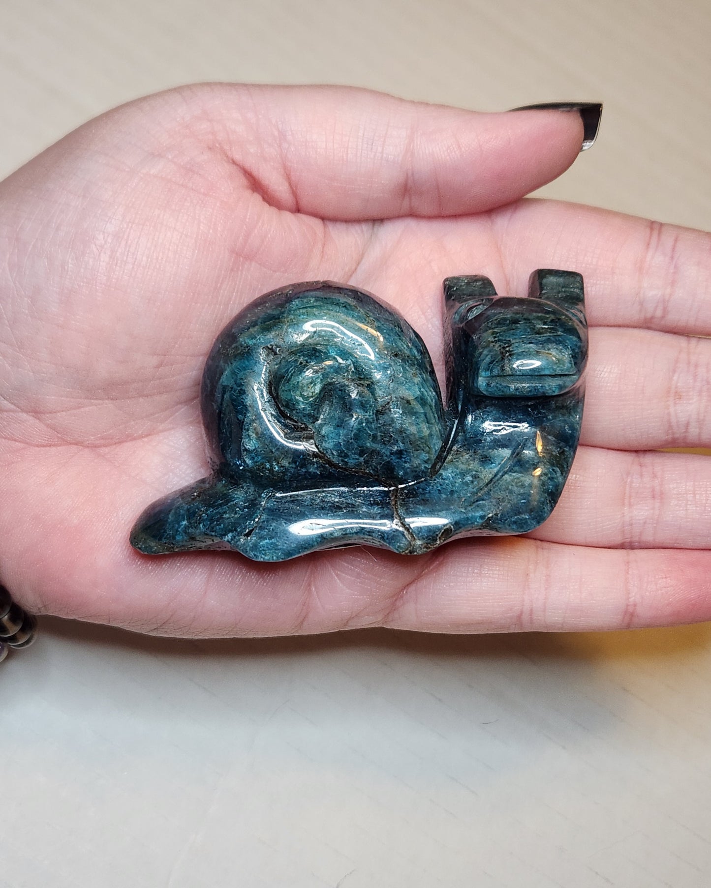 Blue Apatite Snail