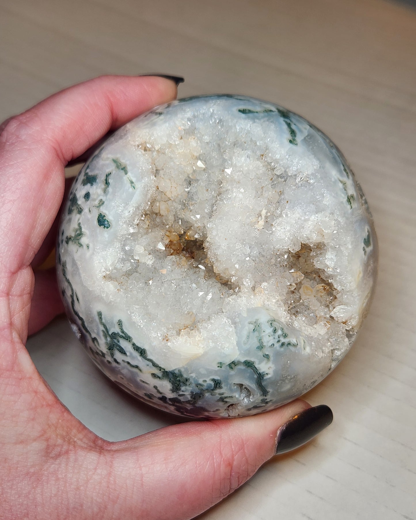 Druzy Tree Agate Sphere