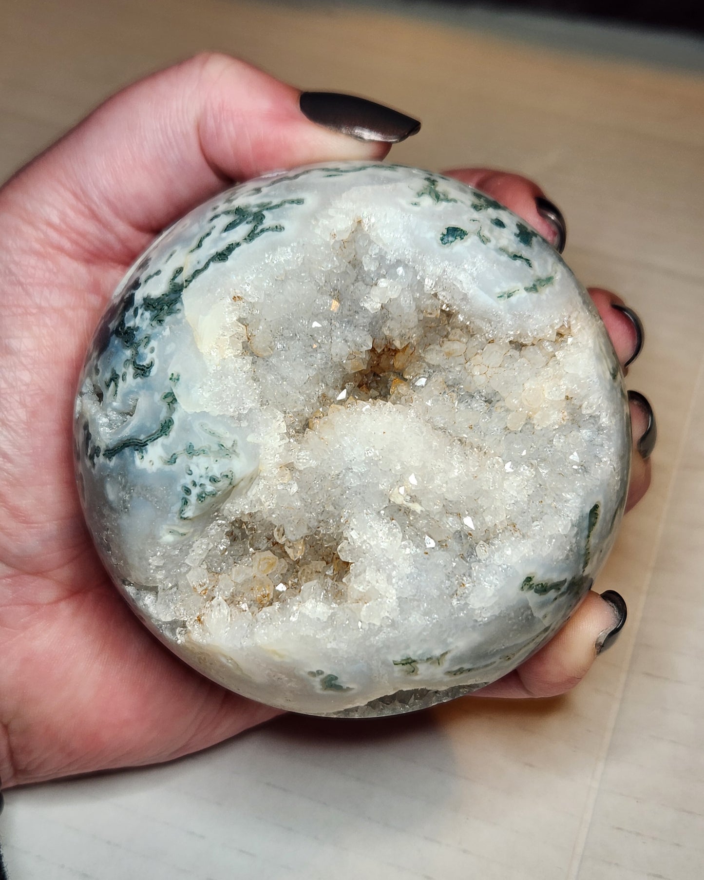 Druzy Tree Agate Sphere