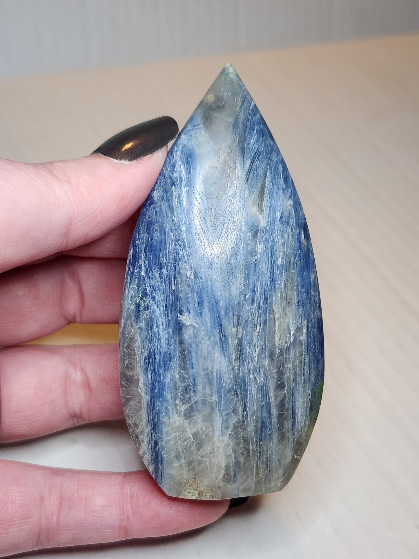 Blue Kyanite Tear Drop Flame