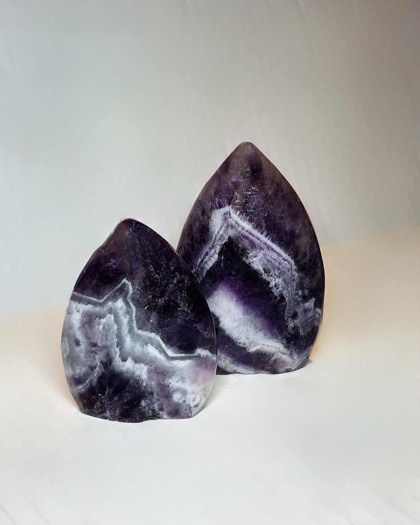 Chevron Amethyst Tear Drop Flame