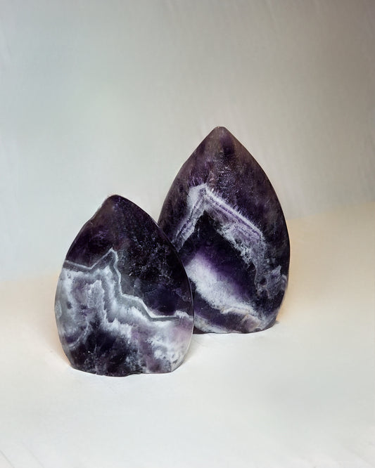 Chevron Amethyst Tear Drop Flame