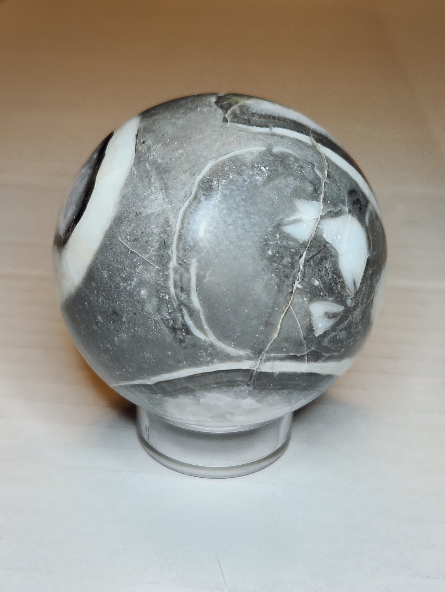 Shell Jasper Sphere