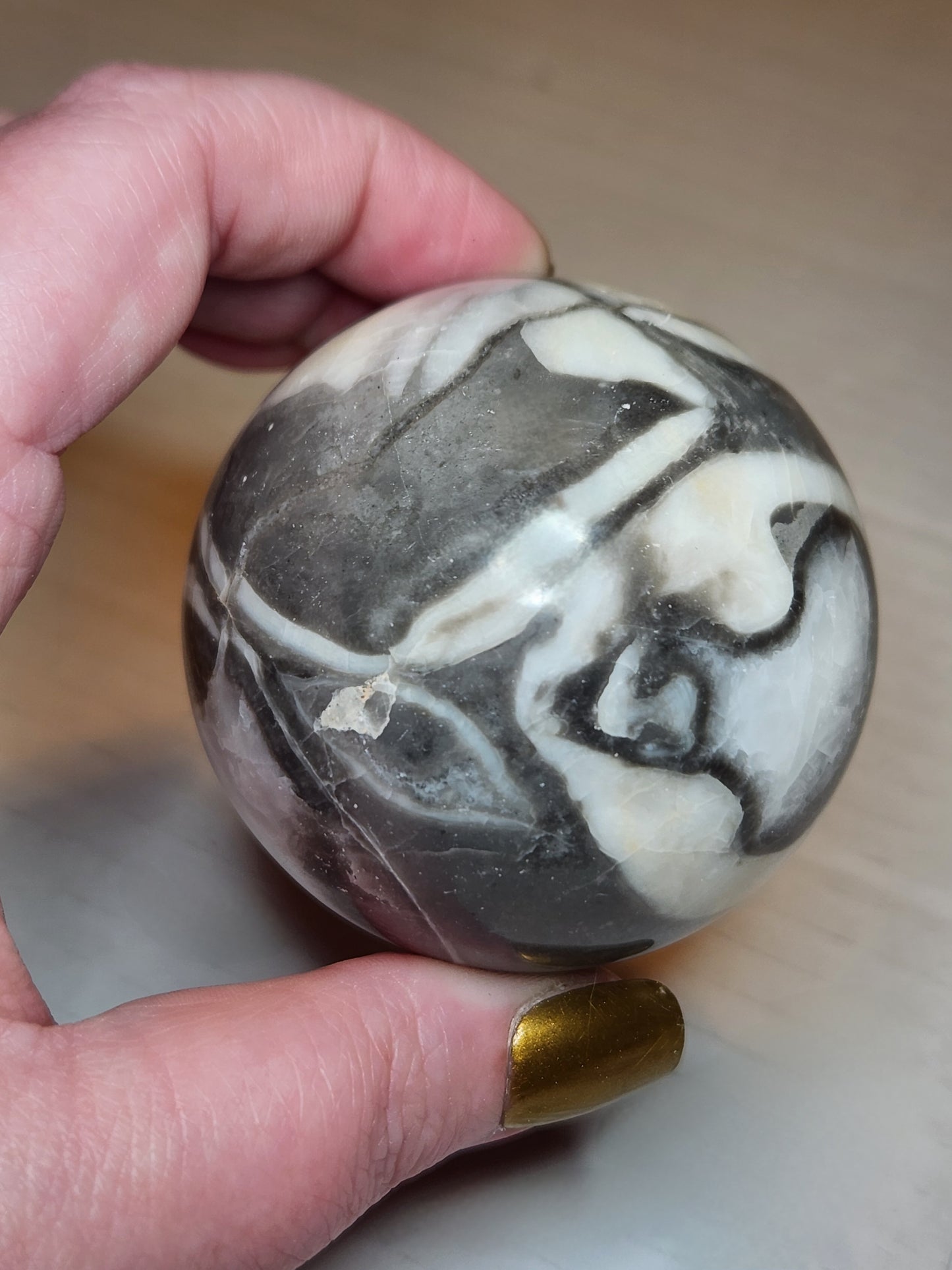 Shell Jasper Sphere