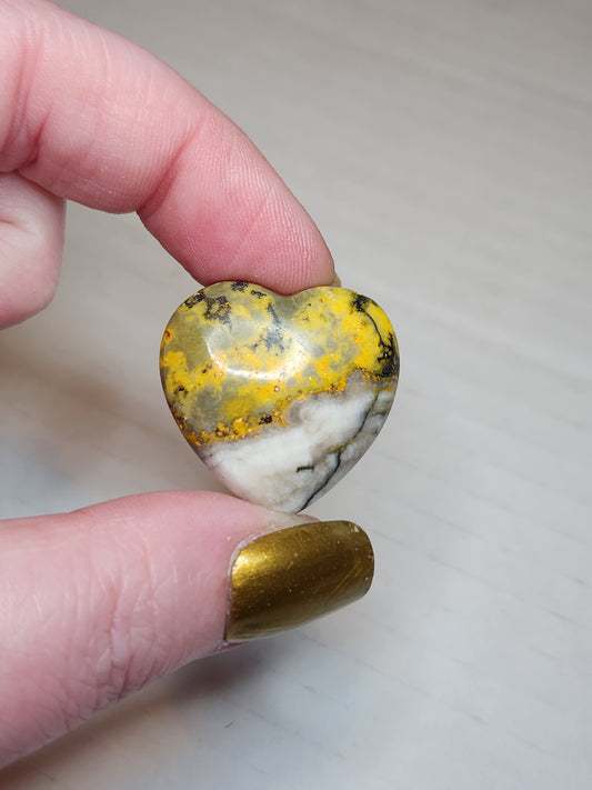 Bumblebee Jasper Mini Heart