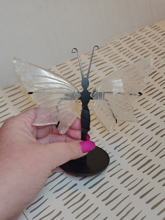 Clear Quartz Butterfly Wings