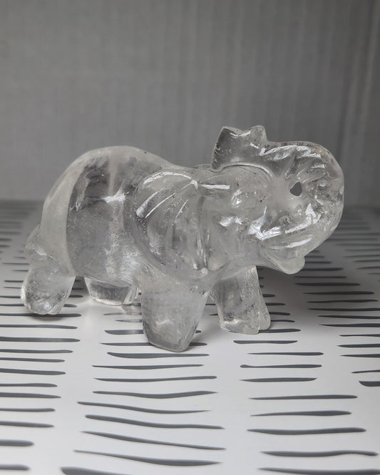 Clear Quartz Elephant
