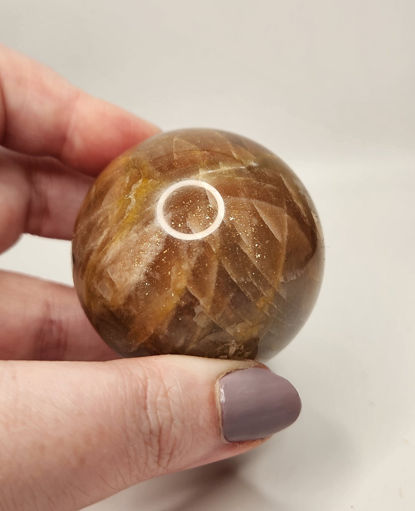 Peach Moonstone Sphere