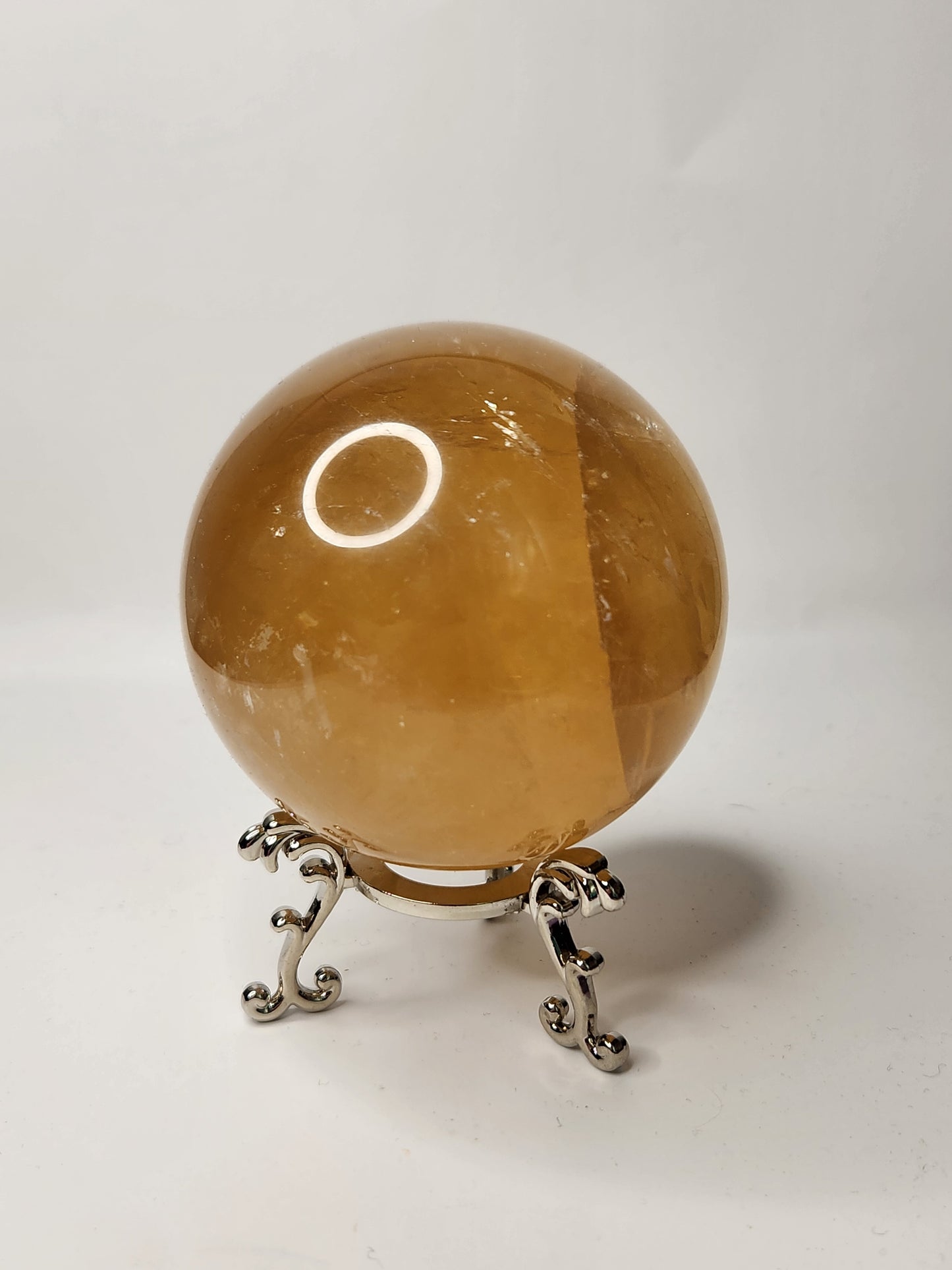 Honey Calcite Sphere