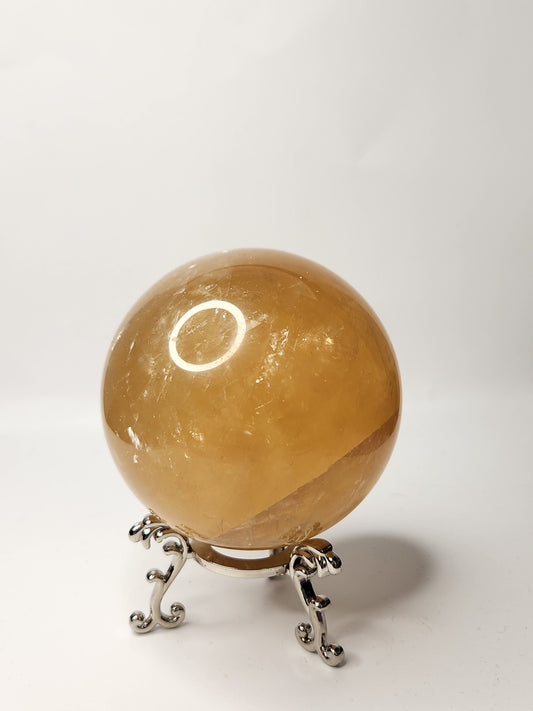 Honey Calcite Sphere