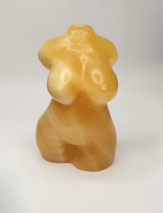 Orange Calcite Goddess Body