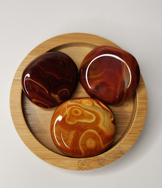 Fighting Blood Agate Palm Stone