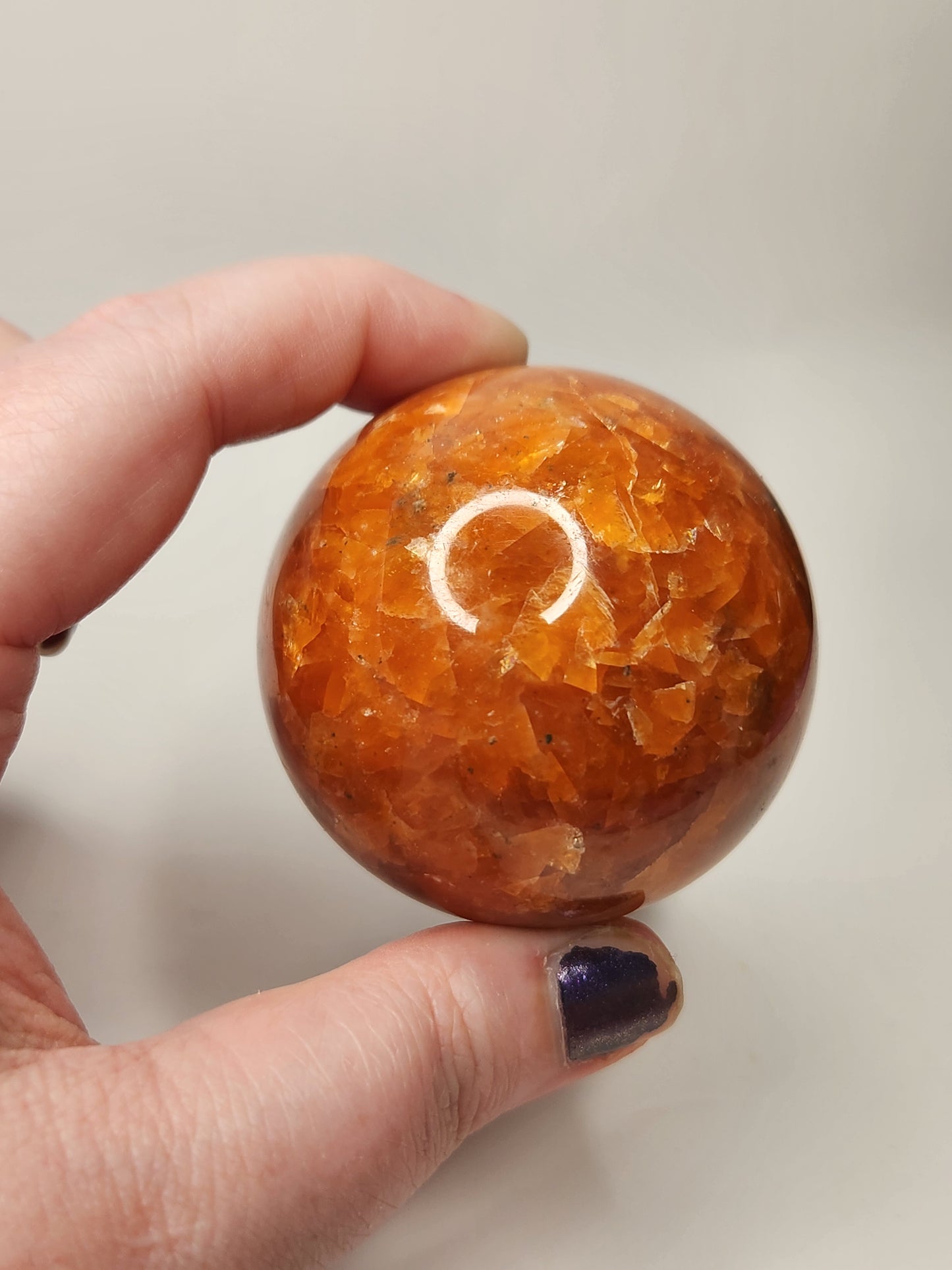 Orchid Calcite Sphere