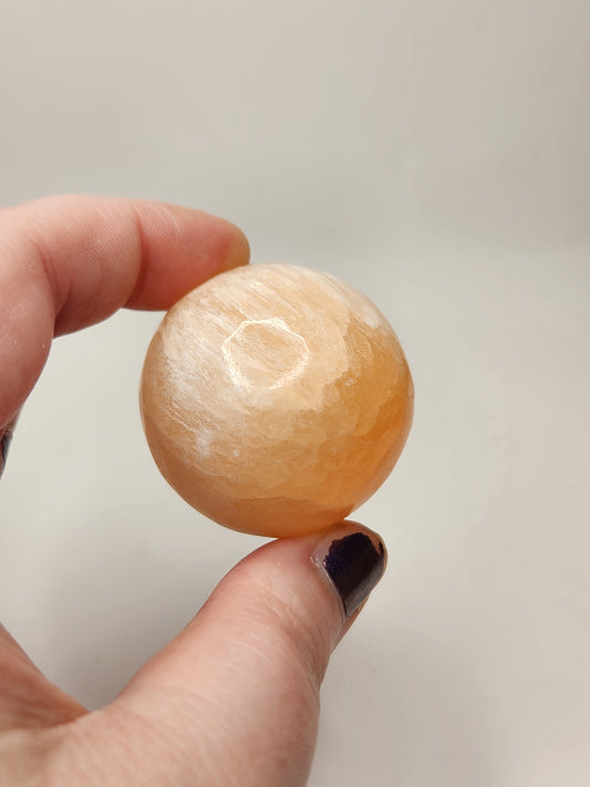 Peach Satan Spar Sphere
