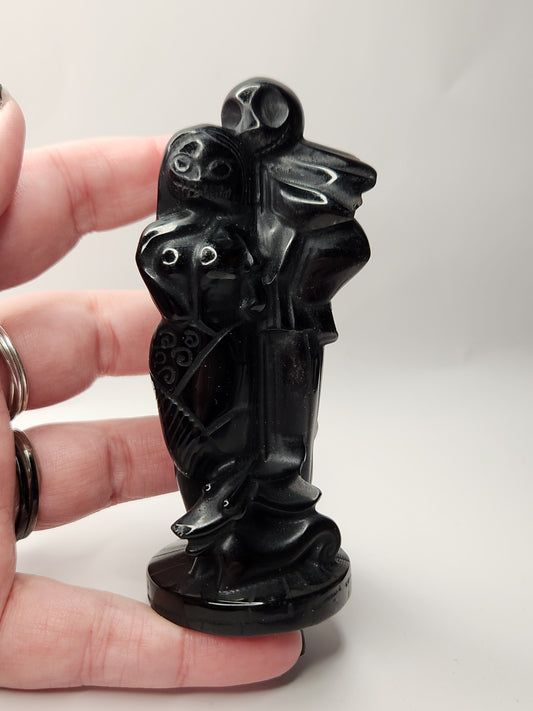 Black Obsidian Nightmare Before Christmas Carving