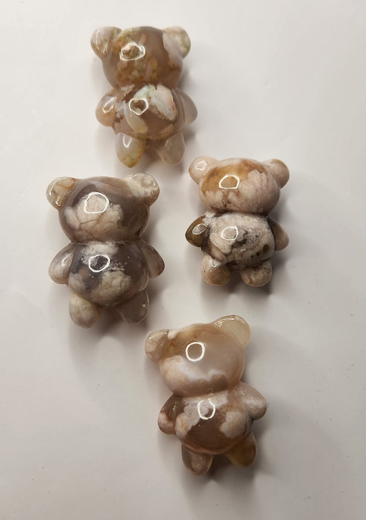 Flower Agate Teddy Bear