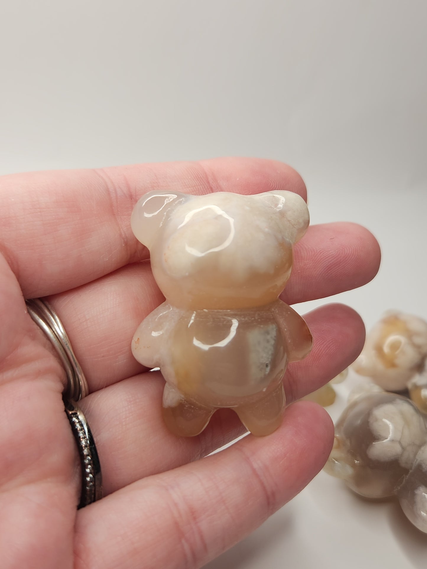 Flower Agate Teddy Bear