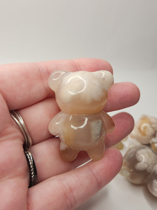 Flower Agate Teddy Bear
