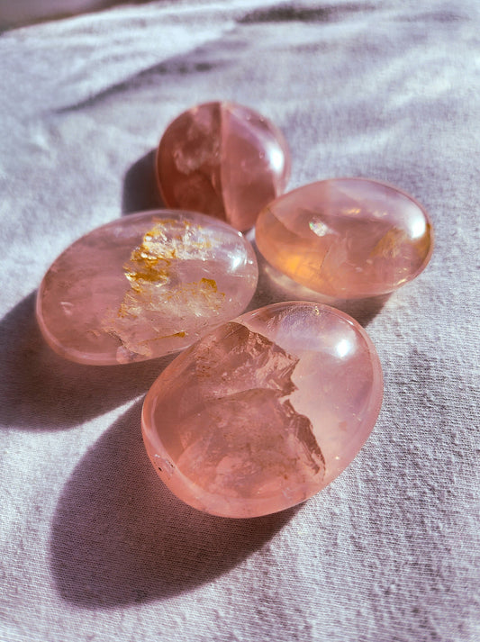 Rose Quartz Palm Stone