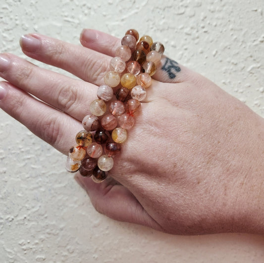 Hematoid Quartz Bracelet - 9mm