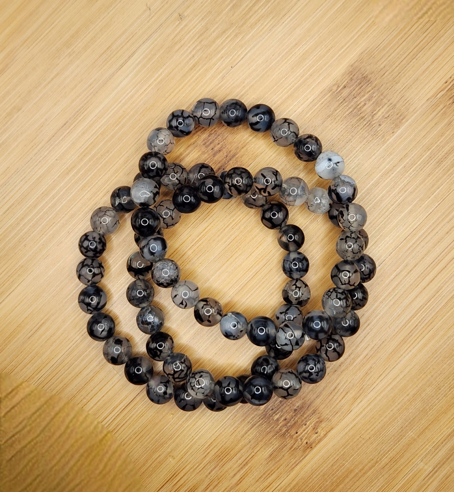 Spiderweb Agate Bracelet - 8mm