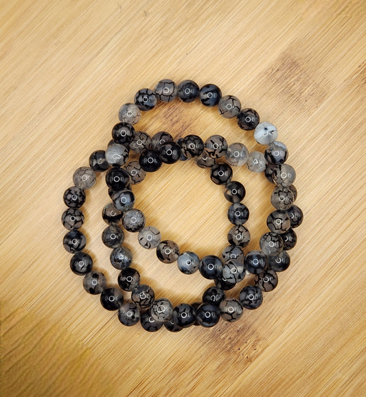 Spiderweb Agate Bracelet - 8mm