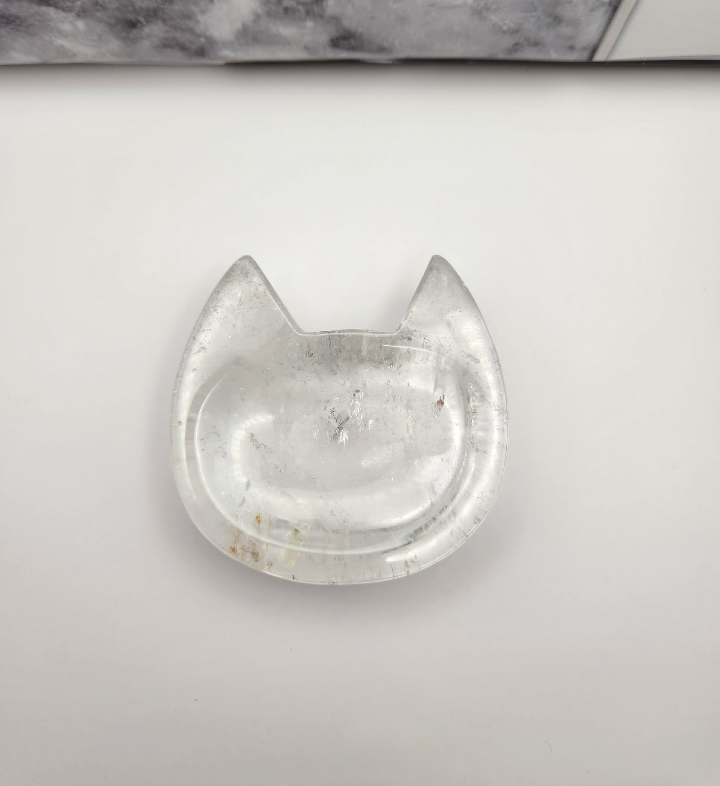 Clear Quartz Cat Bowl