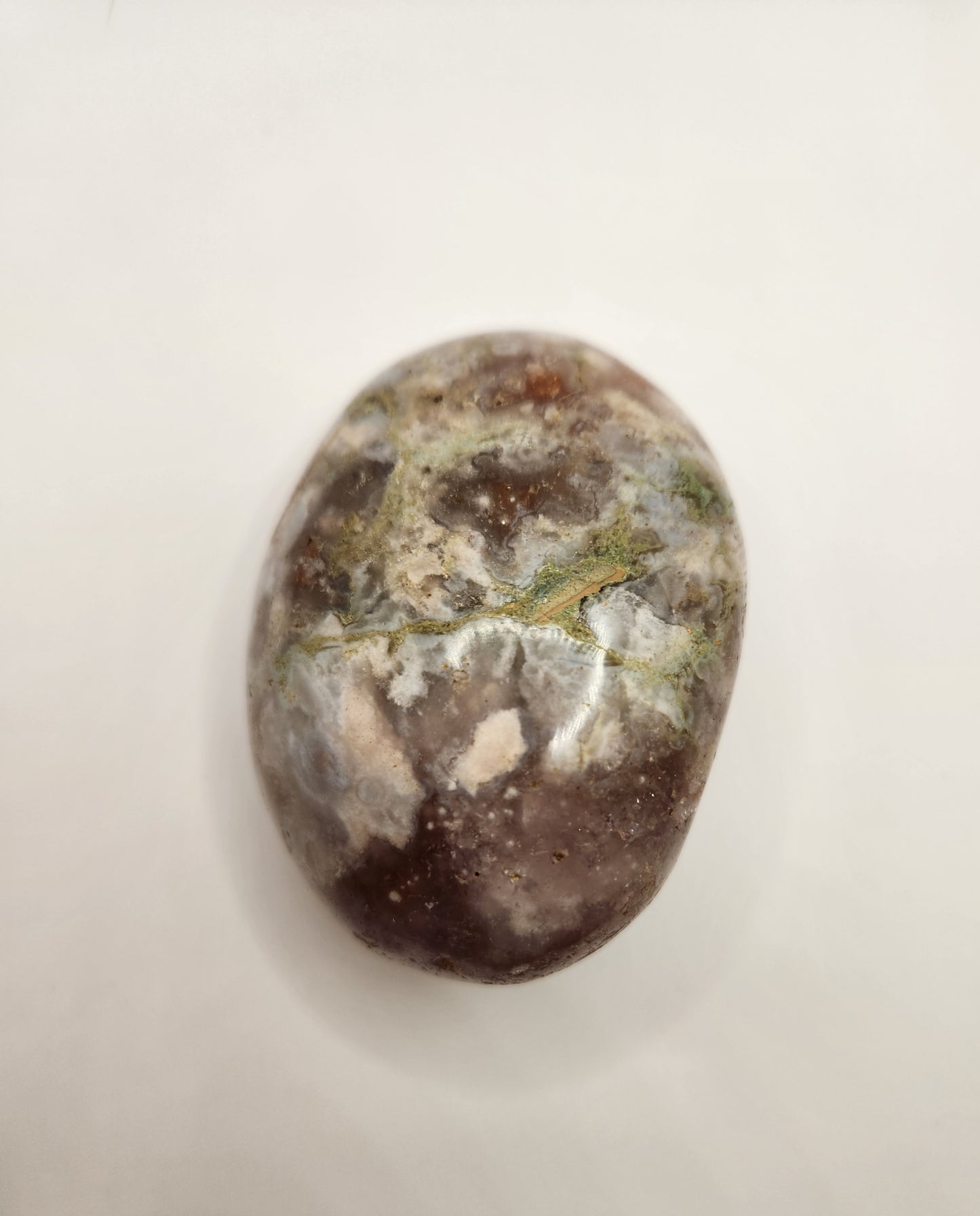 Flower Agate Palm Stone