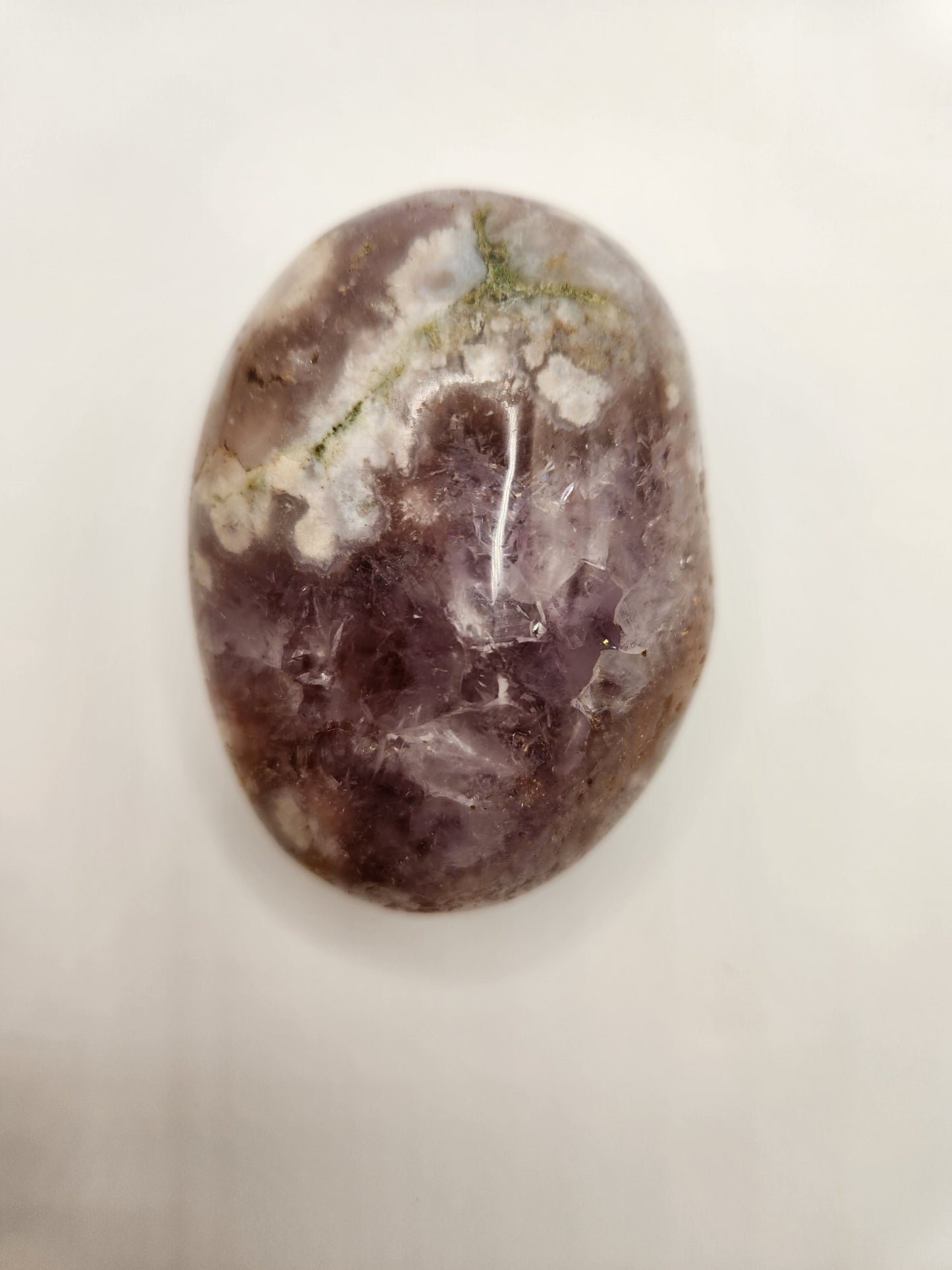 Flower Agate Palm Stone