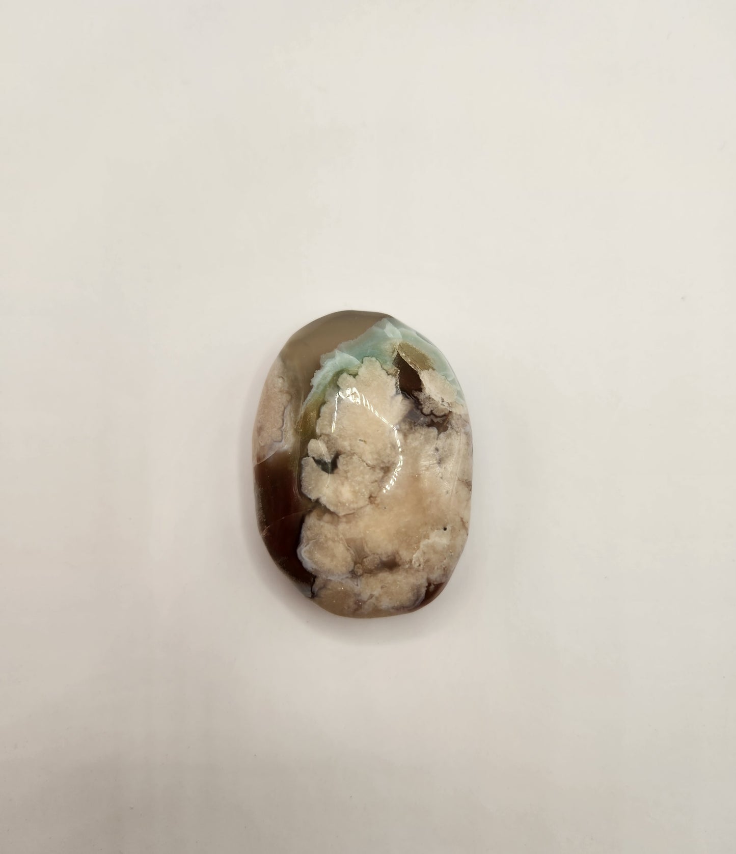 Flower Agate Palm Stone