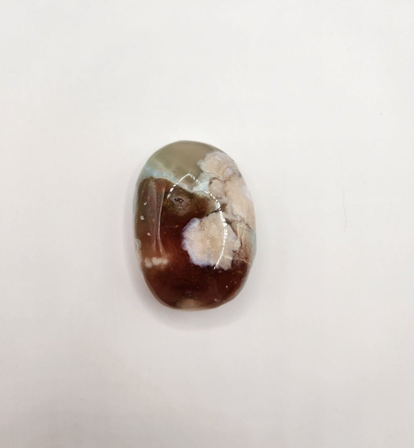 Flower Agate Palm Stone