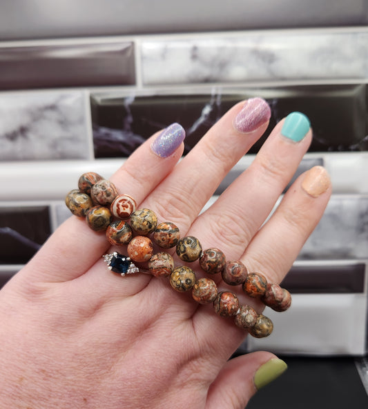 Leopard Skin Jasper Bracelet - 8mm