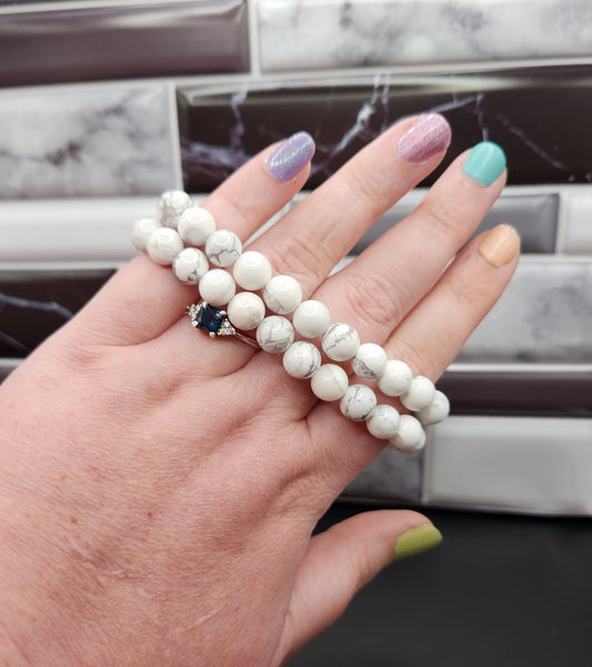 Howlite Bracelet - 8mm