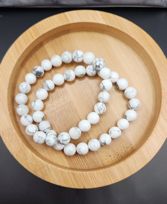 Howlite Bracelet - 8mm