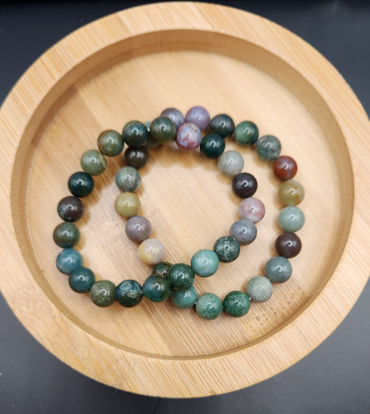 Colorful Moss Agate Bracelet - 8mm