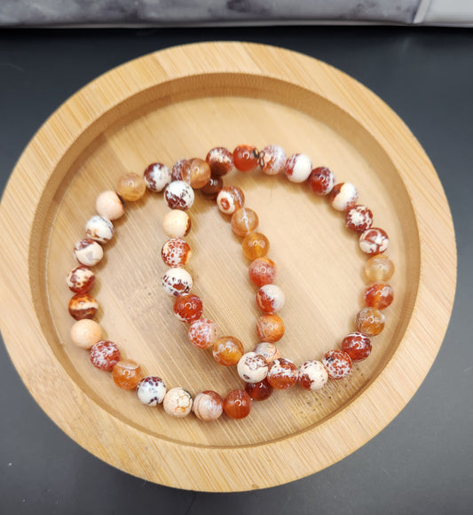Carnelian X Orca Agate Bracelet - 8mm