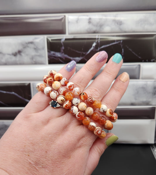 Carnelian X Orca Agate Bracelet - 8mm