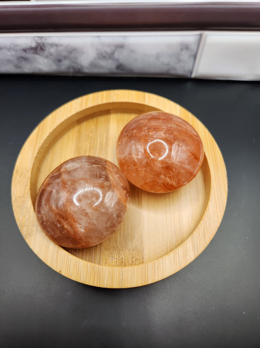 Fire Quartz Palm Stone