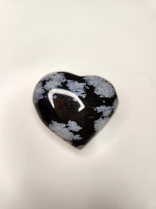 Snowflake Obsidian Heart
