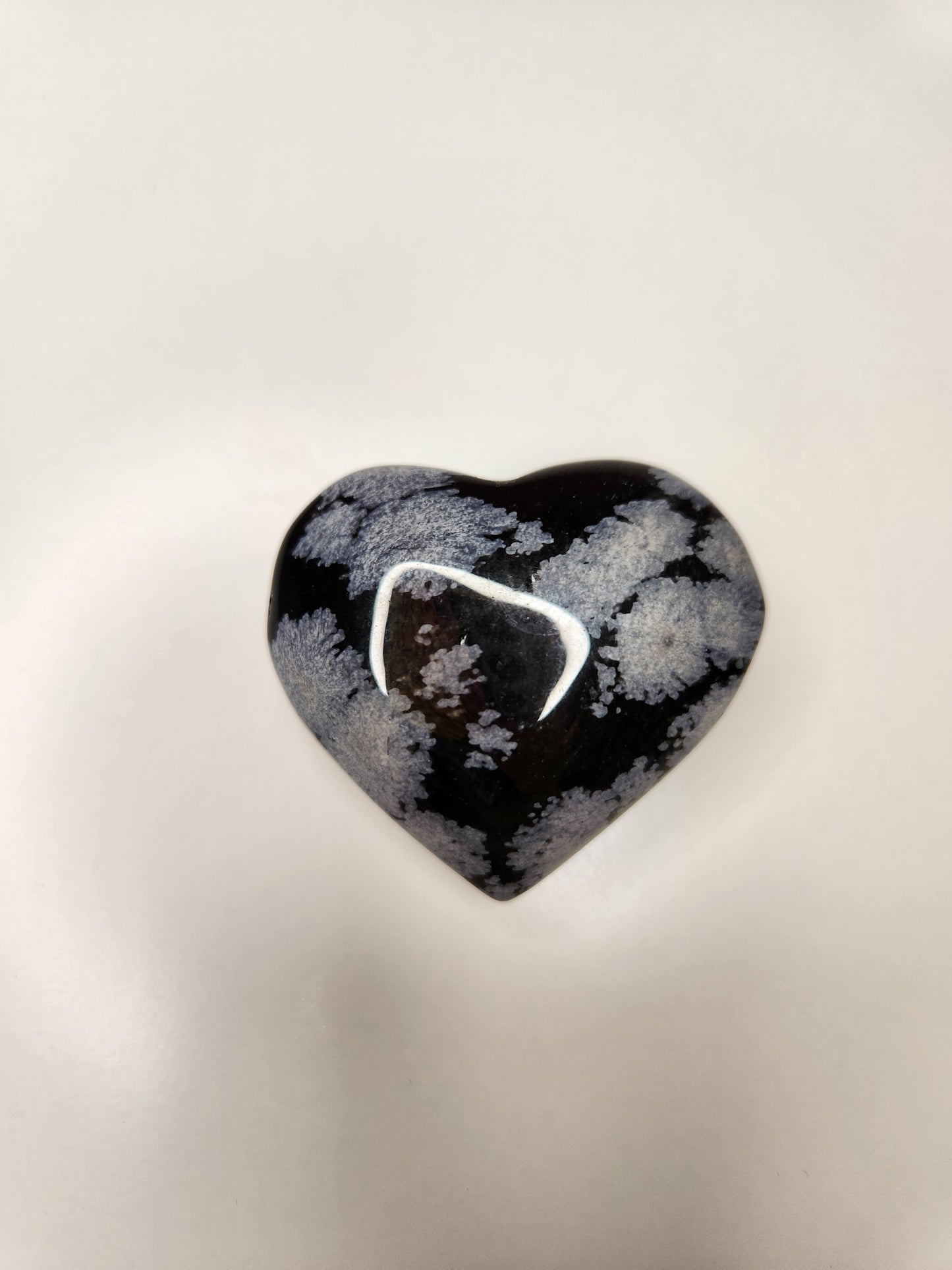 Snowflake Obsidian Heart