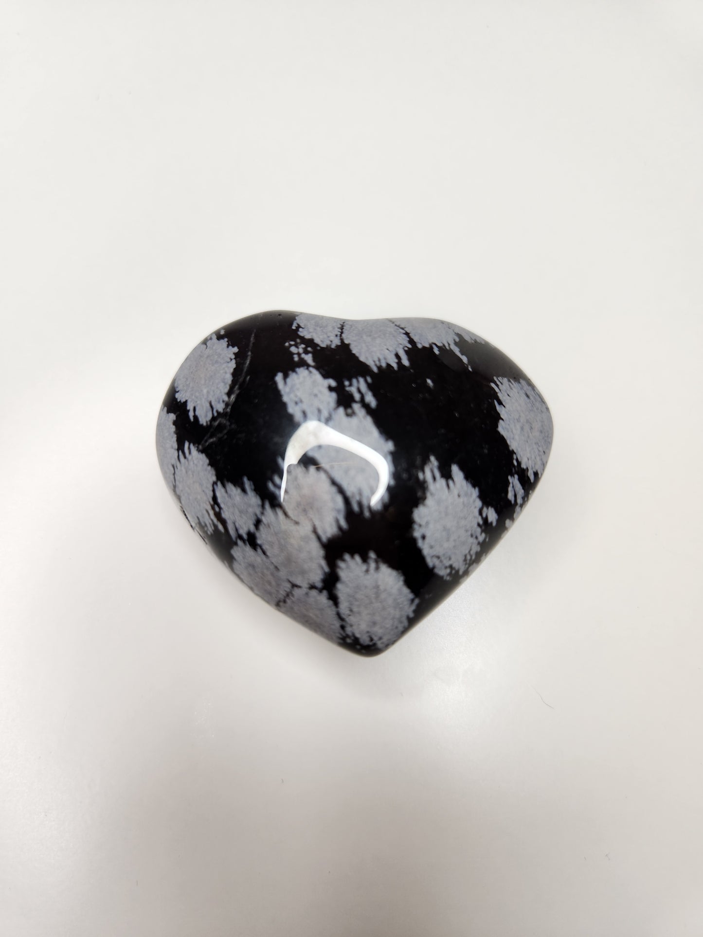 Snowflake Obsidian Heart