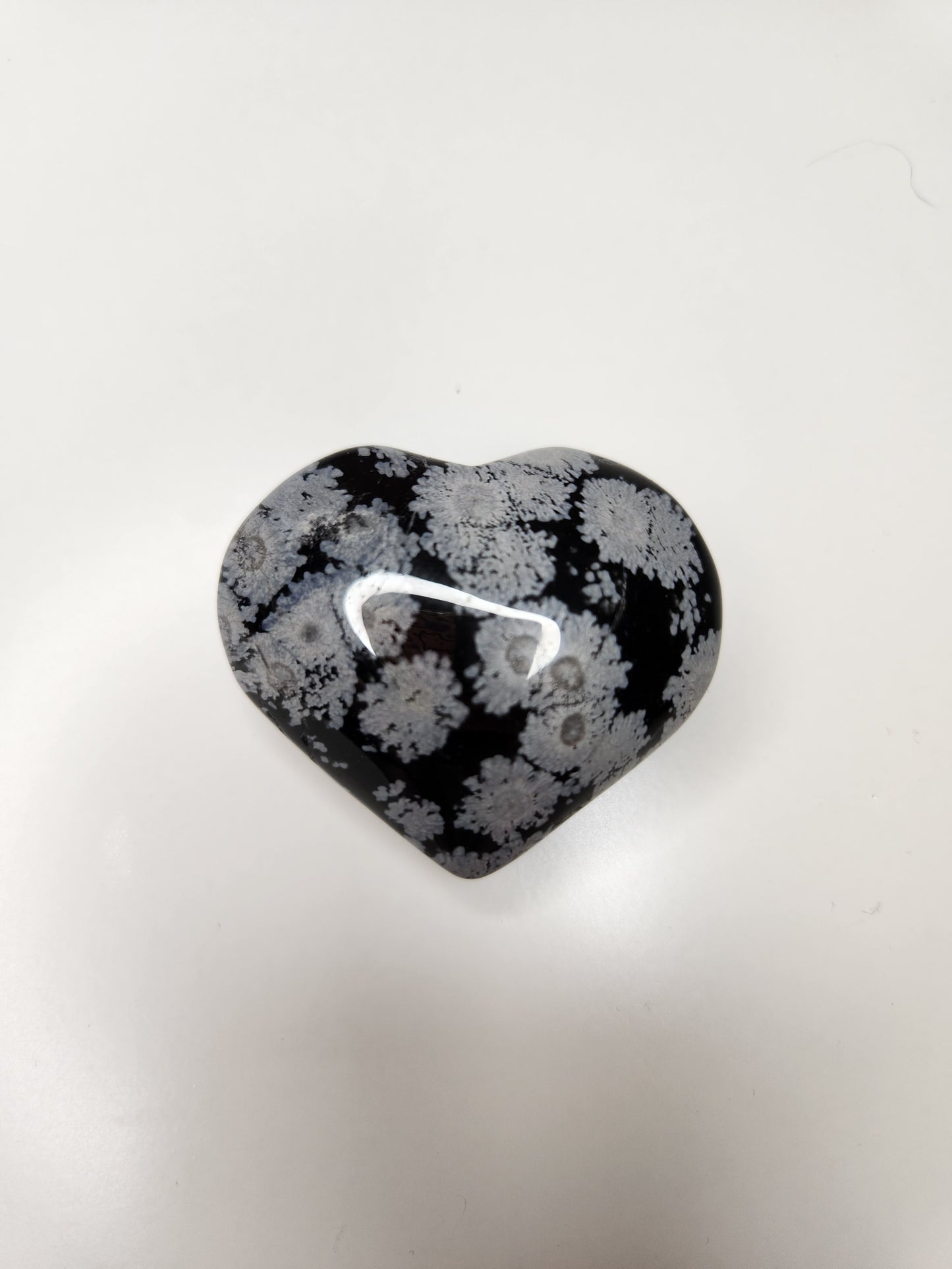 Snowflake Obsidian Heart