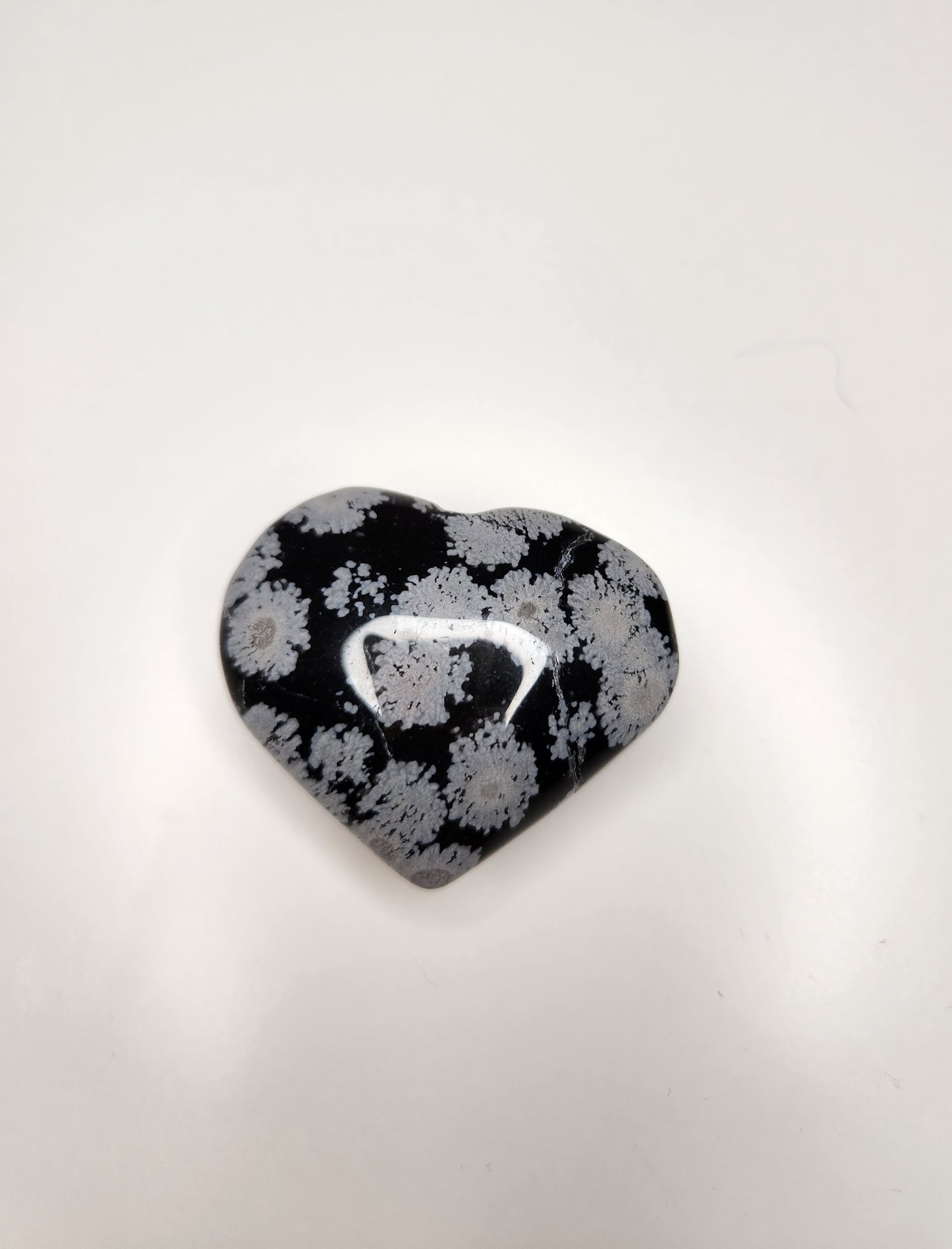 Snowflake Obsidian Heart