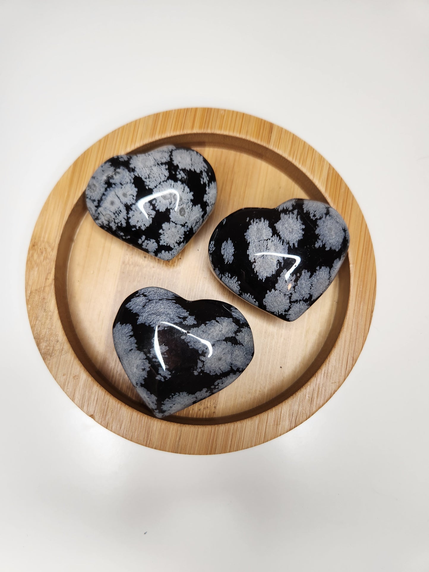Snowflake Obsidian Heart