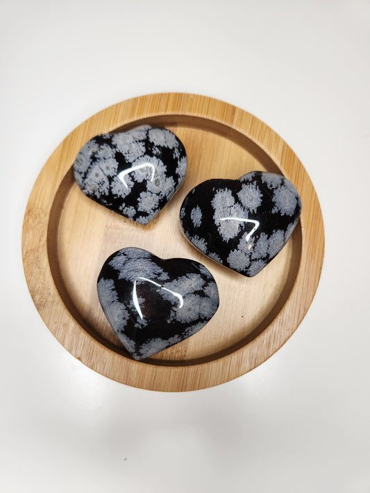 Snowflake Obsidian Heart