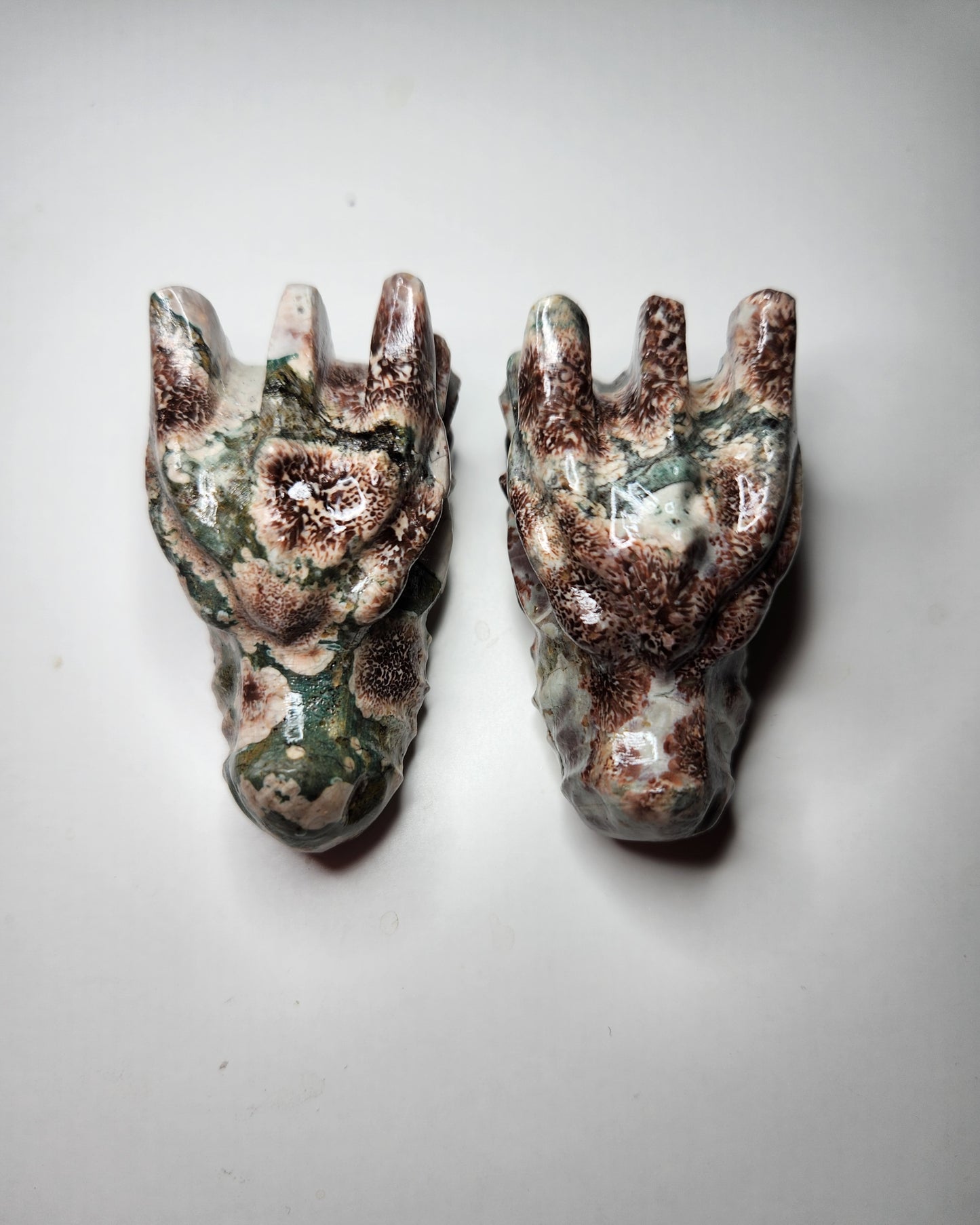 Russian Flower Agate Dragon Head