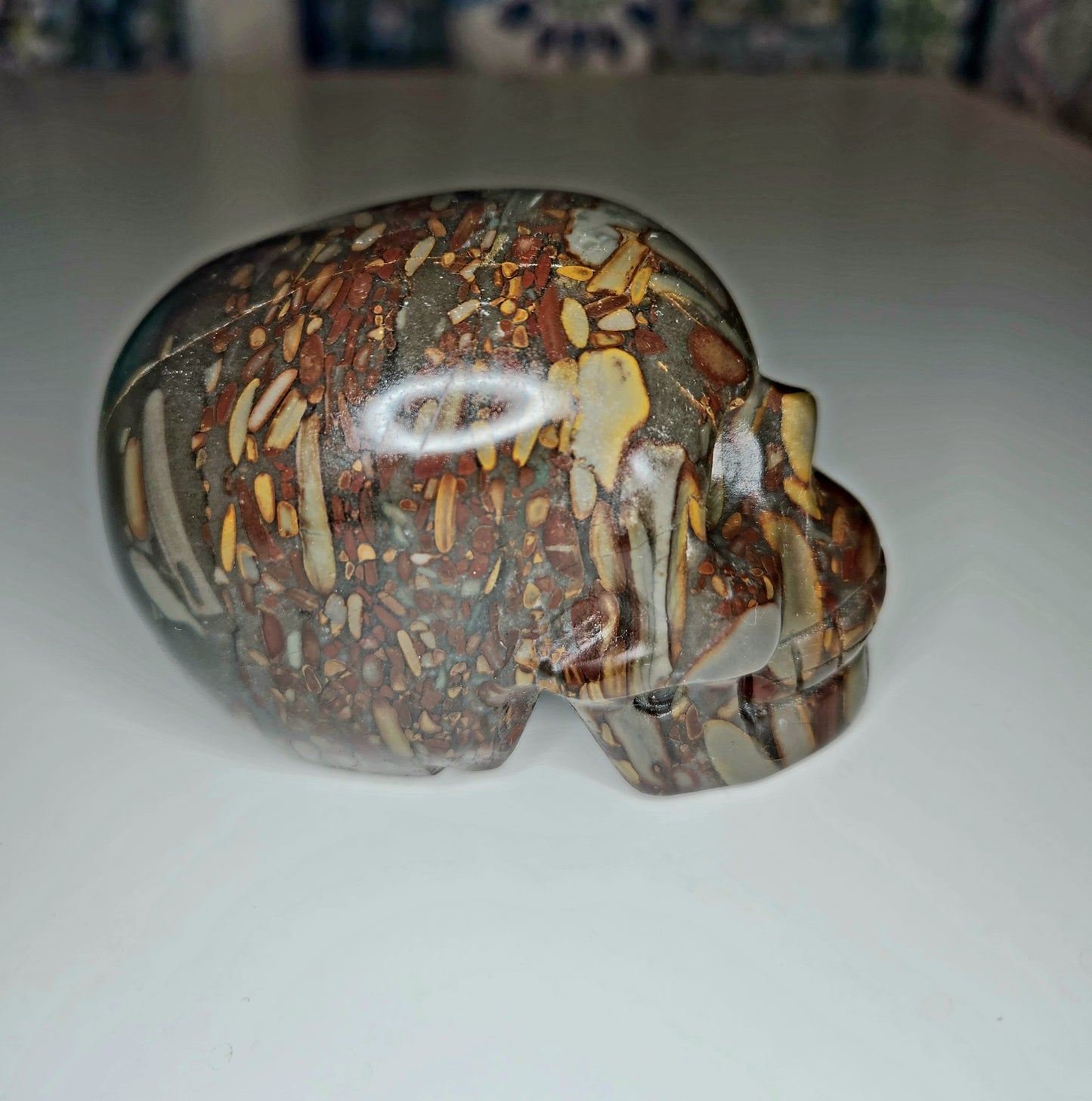 Bamboo Jasper Skull