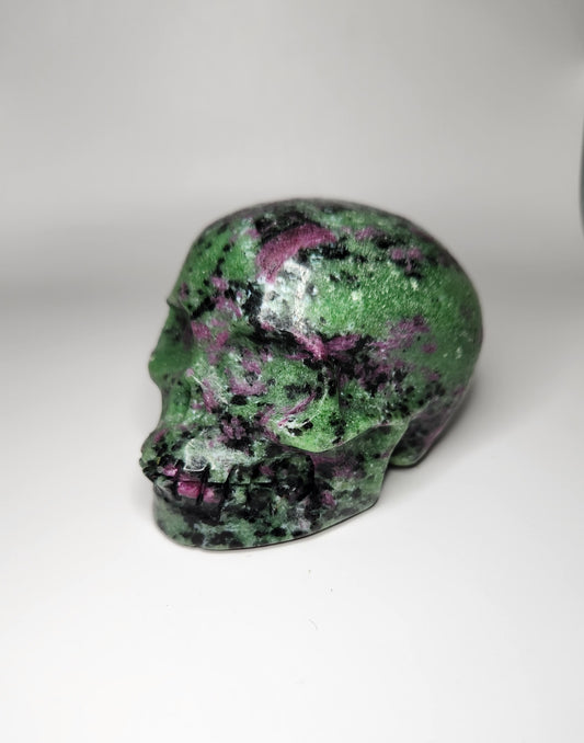 Ruby Zoisite Skull