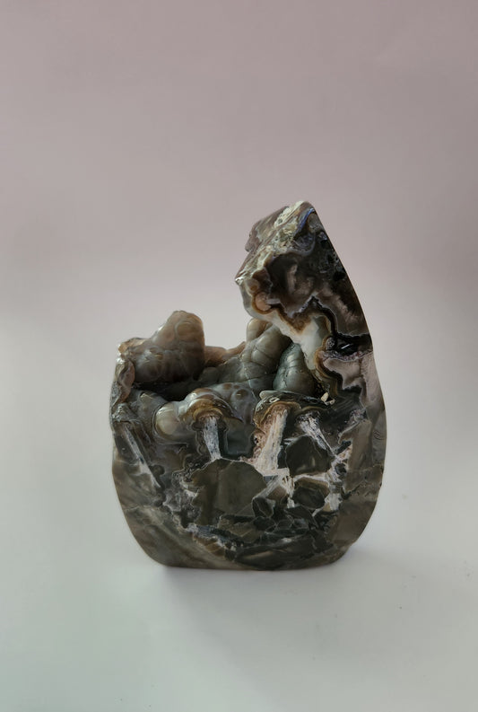 Volcano Agate Tear Drop Flame